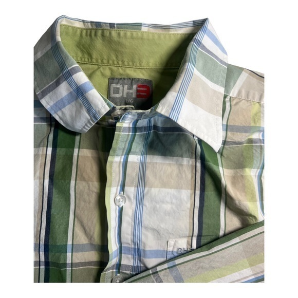 DH3 Mens Plaid Long Sleeve Large - Picture 2 of 4